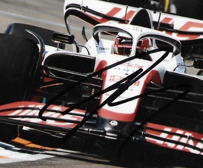 Photo 8x10 signée Kevin Magnussen Formule 1 Haas Racing #3 2022 Original