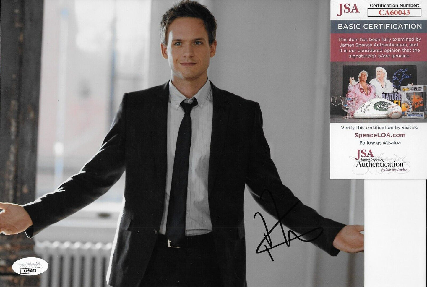 Signed Patrick Adams Suits Original 8x10 Photo #1 with JSA Authentication