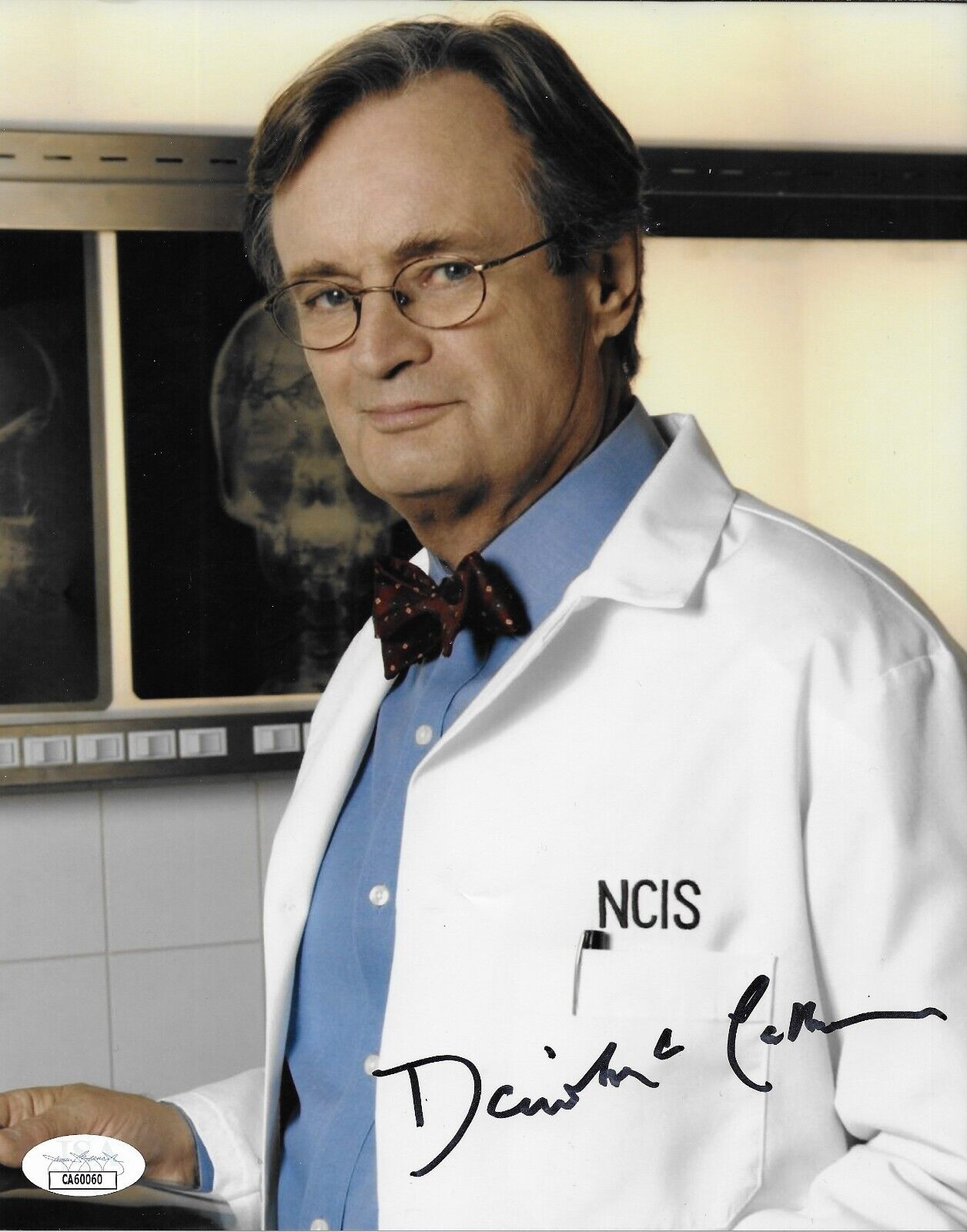Photo autographiée 8x10 de David McCallum NCIS n°2 avec authentification JSA