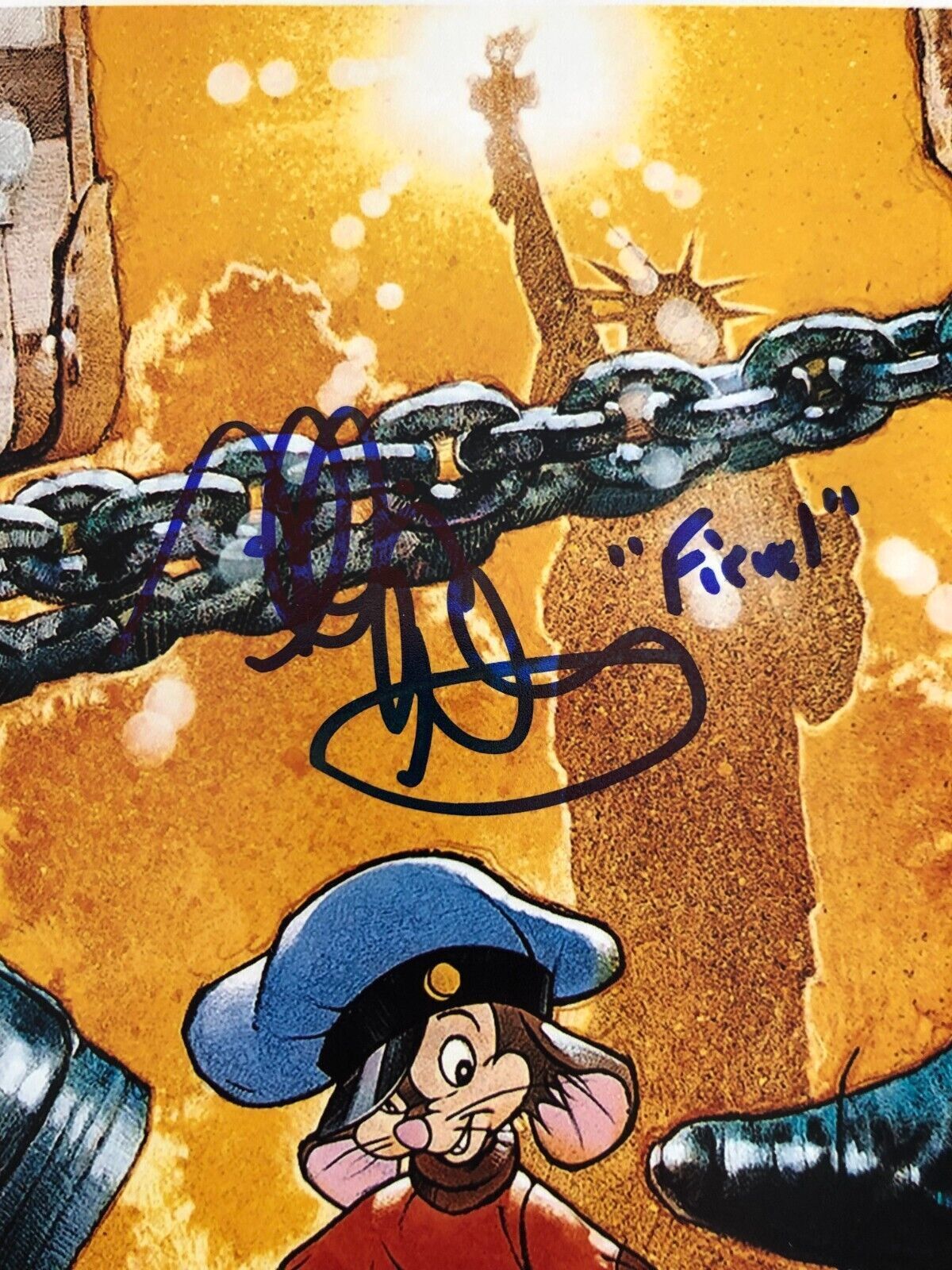Signed Nehemiah Persoff Phillip Glasser An American Tail 12x18 photo 1 with JSA
