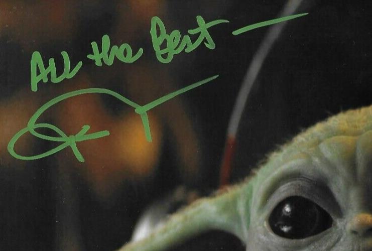Signed John Rosengrant Star Wars Baby Yoda 8x10 photo #4 with JSA Authentication
