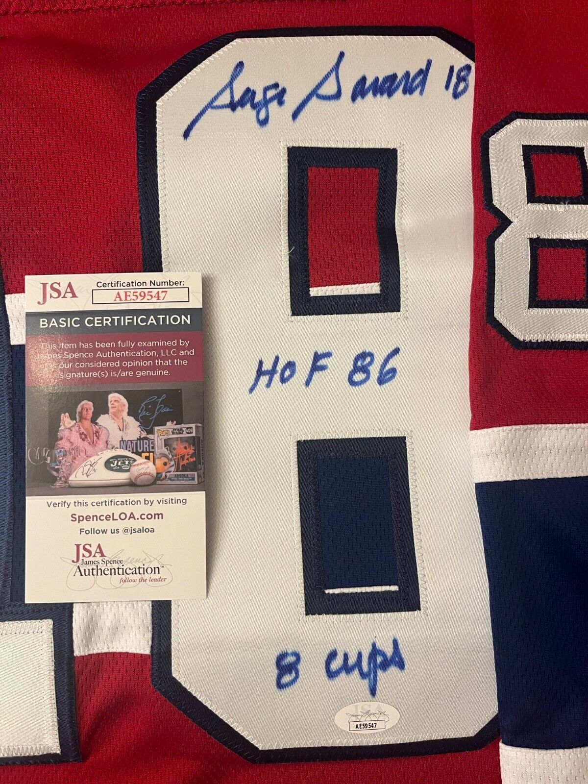 Autographed Fanatics Montreal Canadiens HOF Serge Savard Jersey JSA 2 Insc