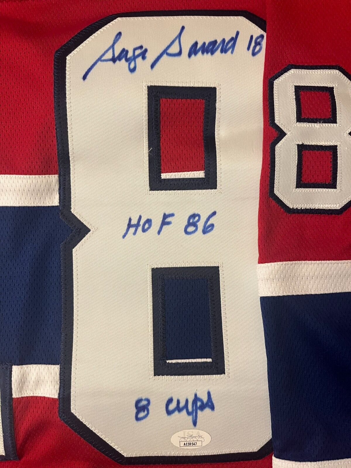 Autographed Fanatics Montreal Canadiens HOF Serge Savard Jersey JSA 2 Insc