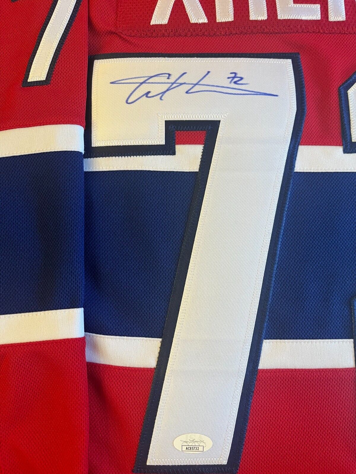 Signed Authentic Fanatics Montreal Canadiens Arber Xhekaj Jersey with JSA 2 insc