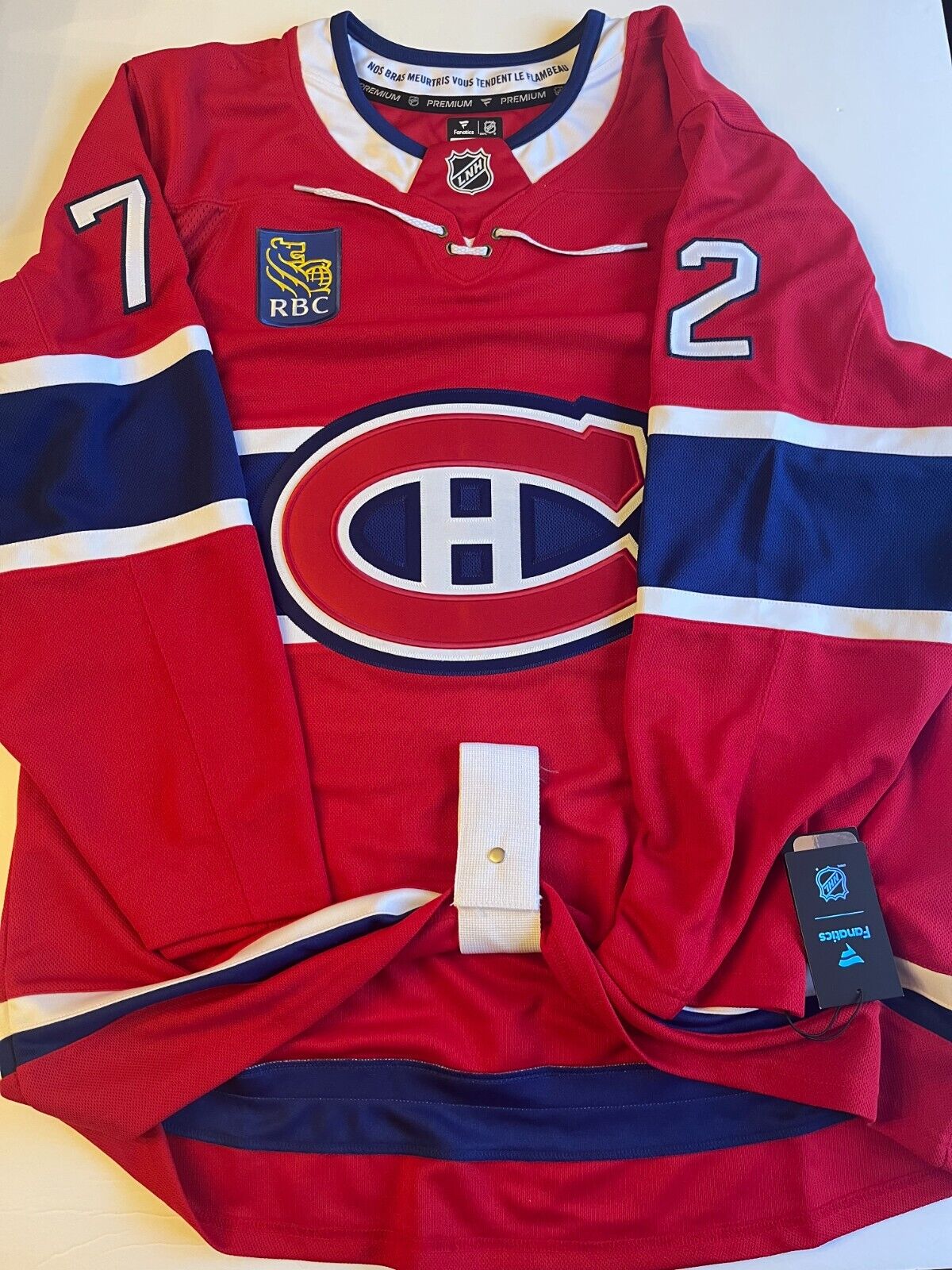 Signed Authentic Fanatics Montreal Canadiens Arber Xhekaj Jersey with JSA 2 insc