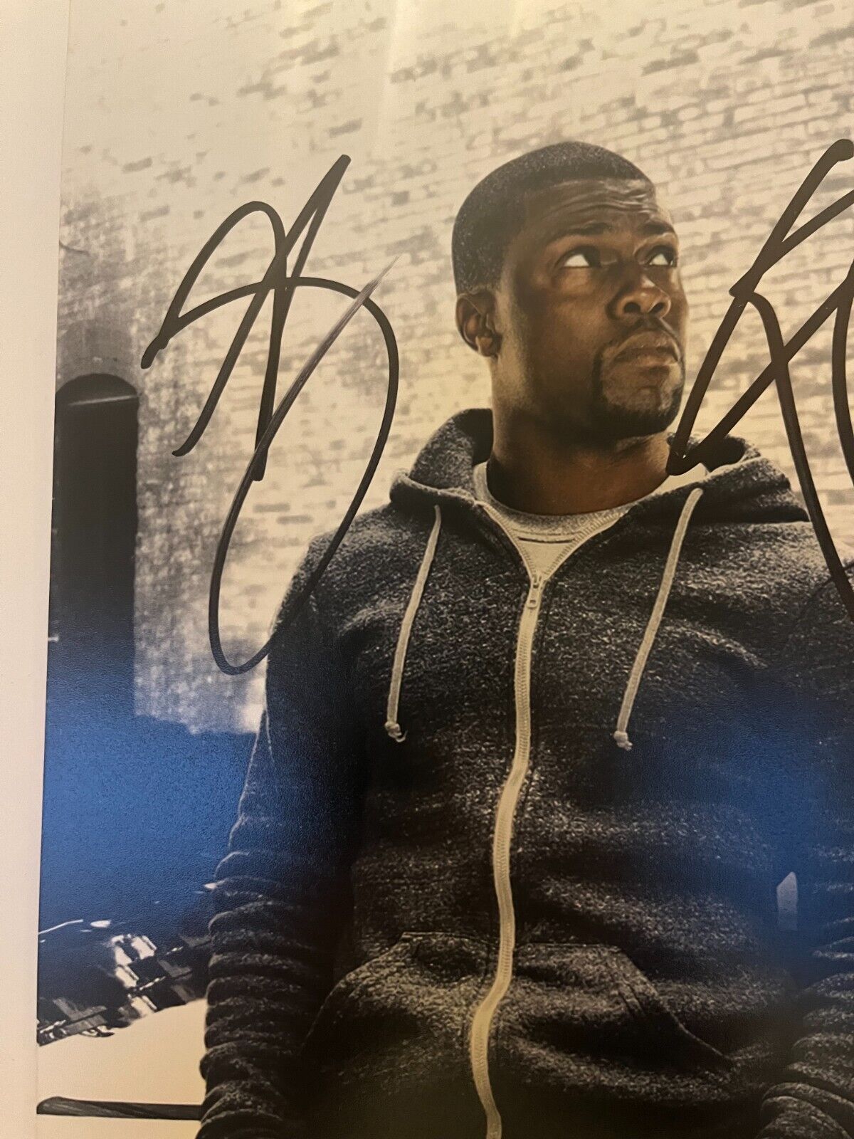 Signed Ride Along 12x18 Photo Actors Kevin Hart Ice Cube JSA