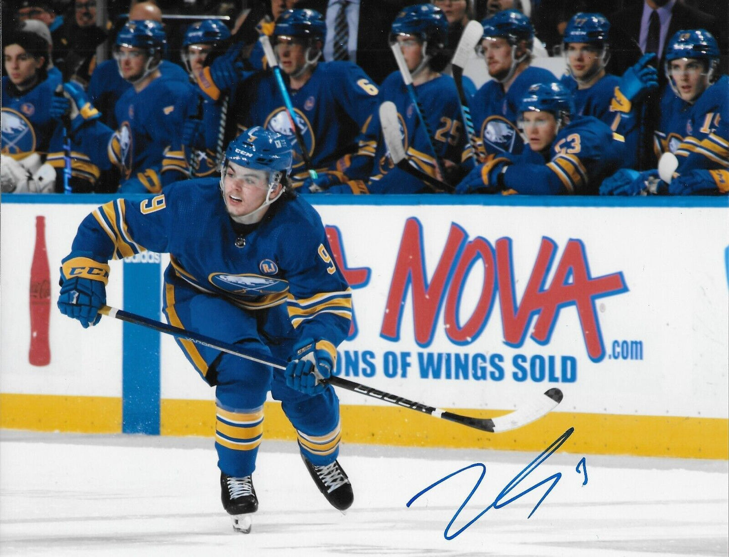 Signed Zach Benson Buffalo Sabres Autographed 8x10 Photo #2 Original