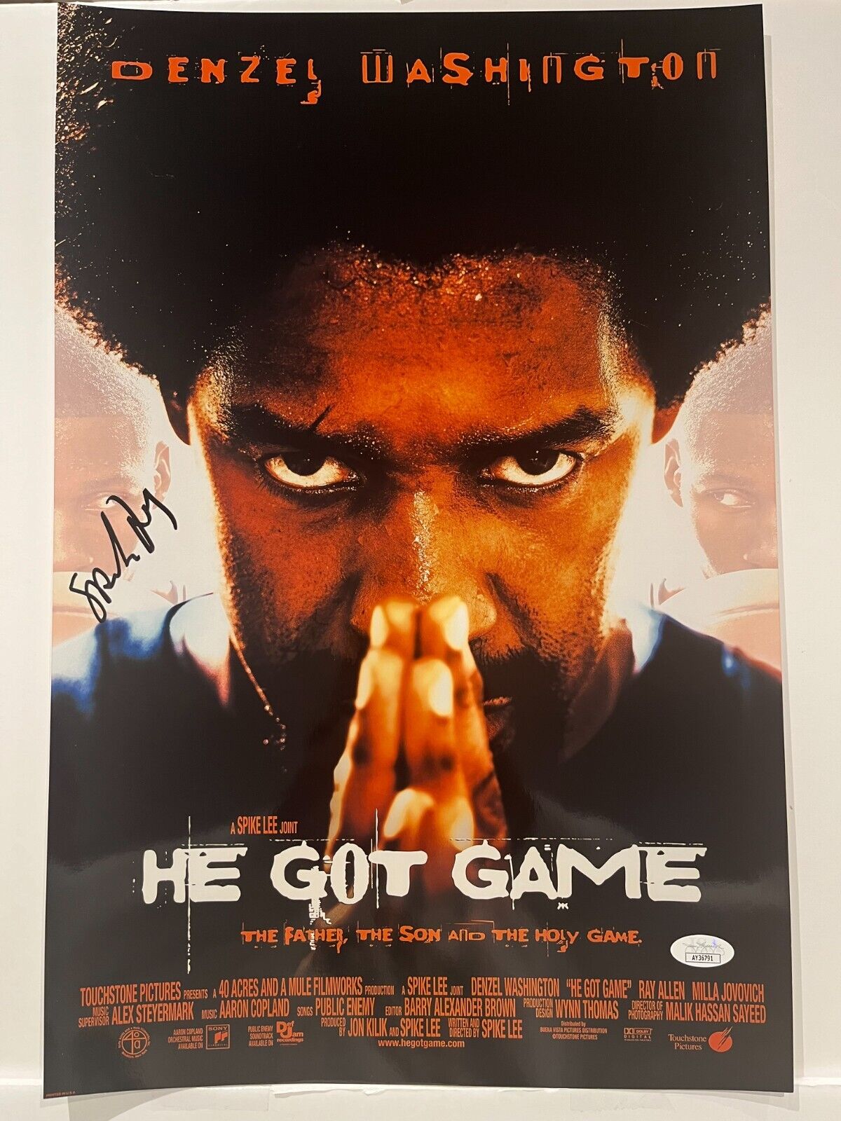 Photo signée He Got Game 12x18 du réalisateur Spike Lee, acteur de JSA