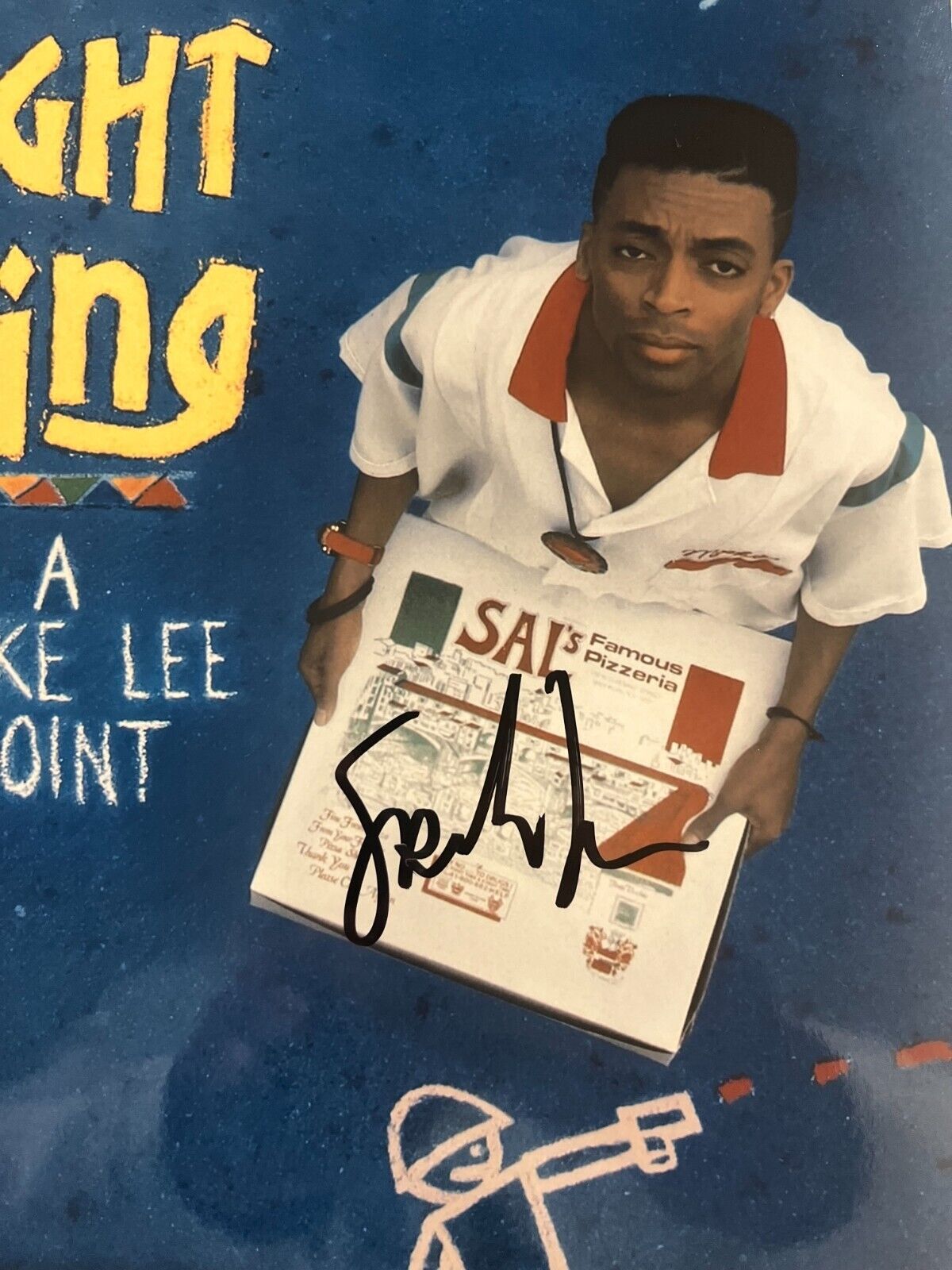 Signed Do the Right Thing 12x18 Photo Director Spike Lee Actor JSA