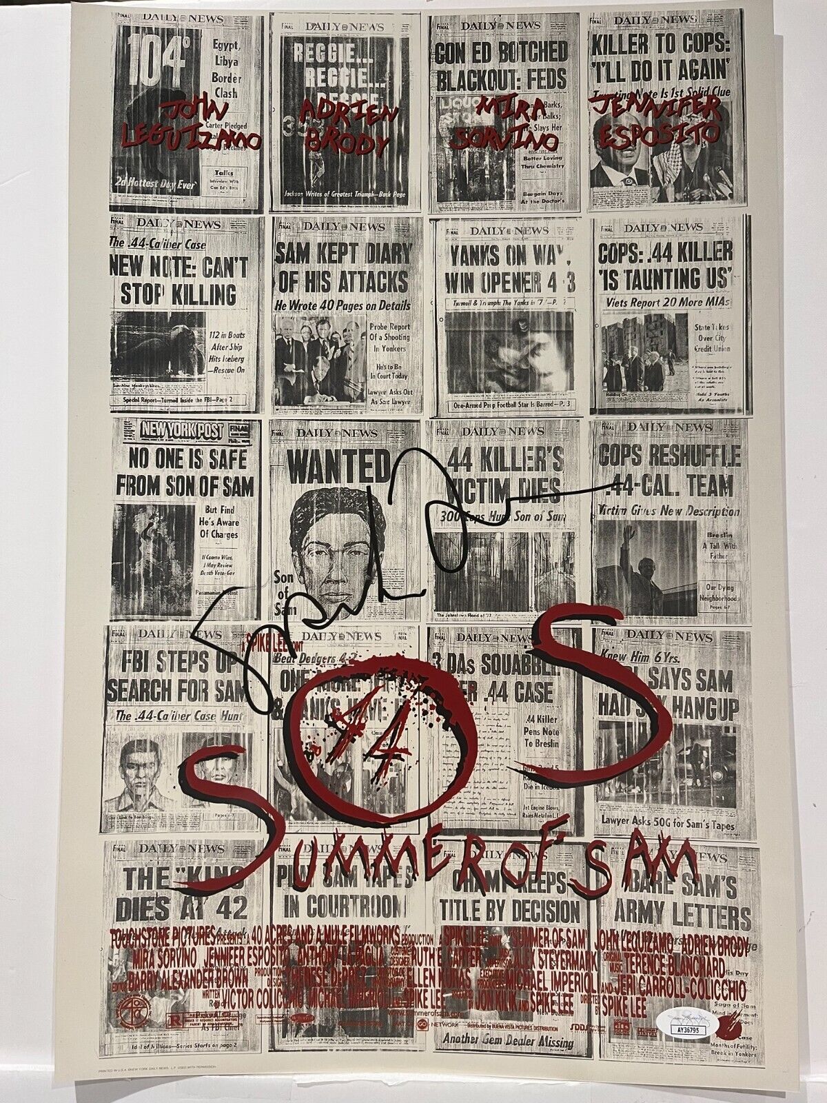 Photo signée Summer of Sam 12x18 Réalisateur Spike Lee Acteur JSA