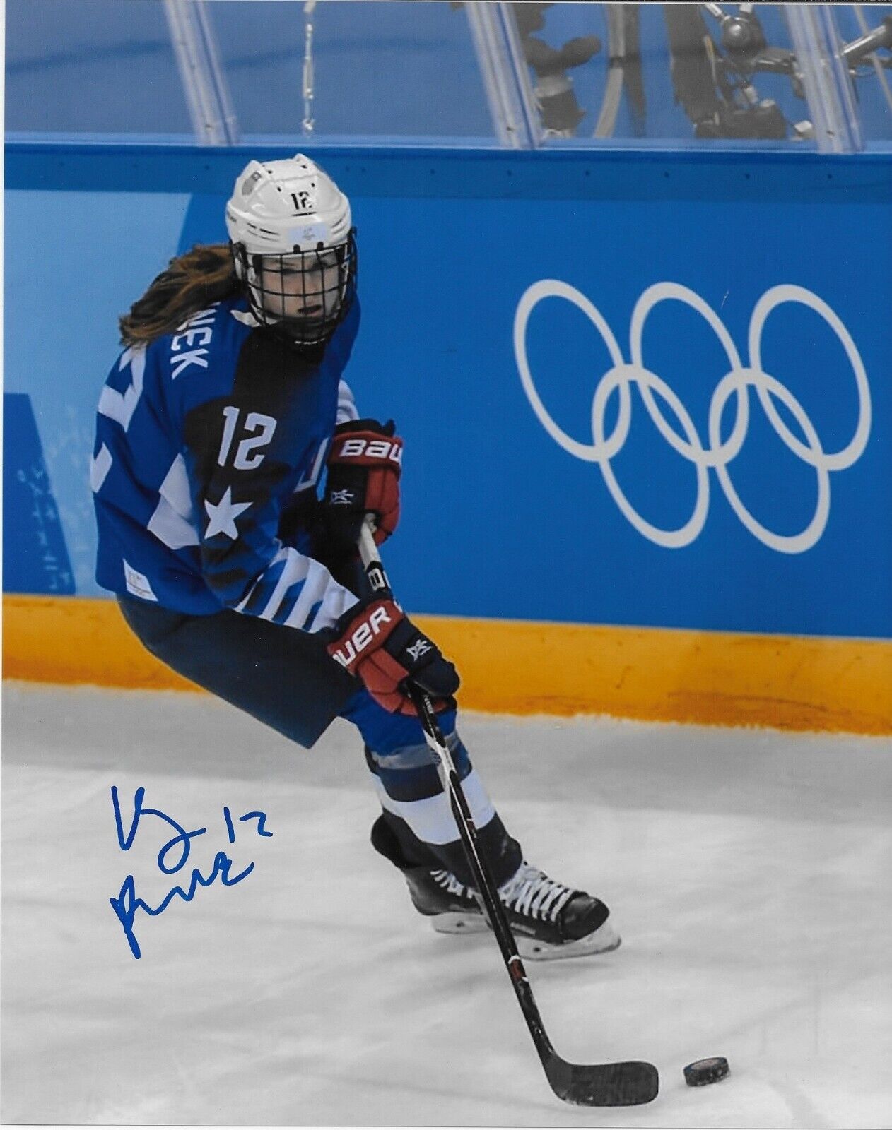 Signed Kelly Pannek Team USA Olympics Minnesota Frost 8x10 Photo #2 Original