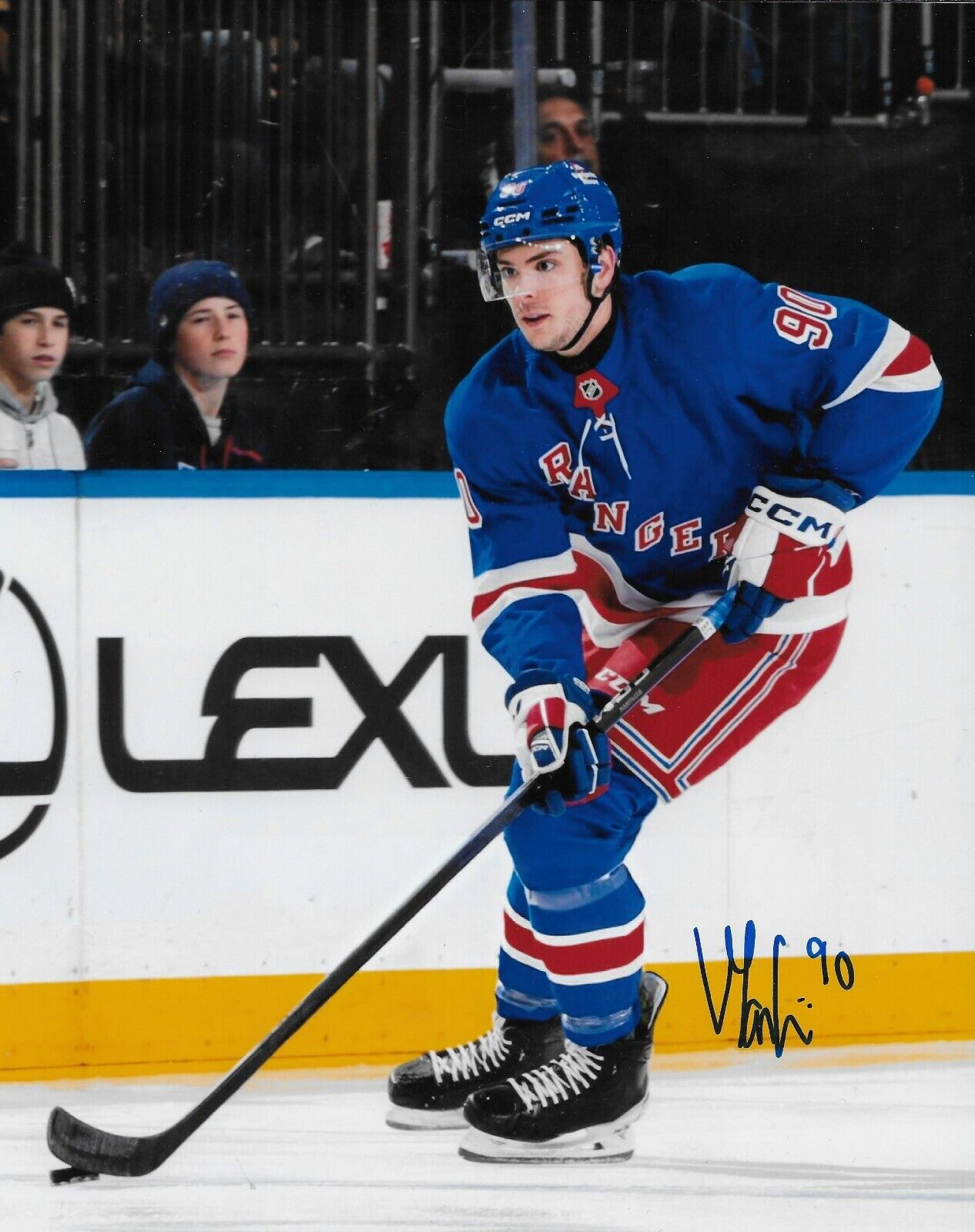 Signed Victor Mancini New York Rangers Autographed 8x10 Photo #5 Original