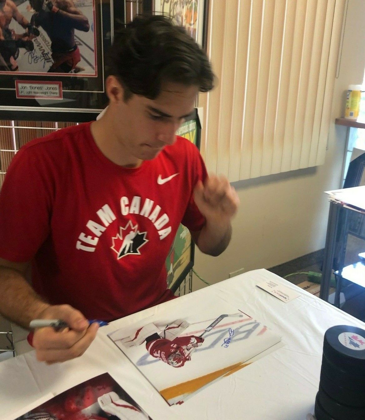 Signed Team Canada Dylan Garand World Juniors New York Rangers 8x10 Photo #1