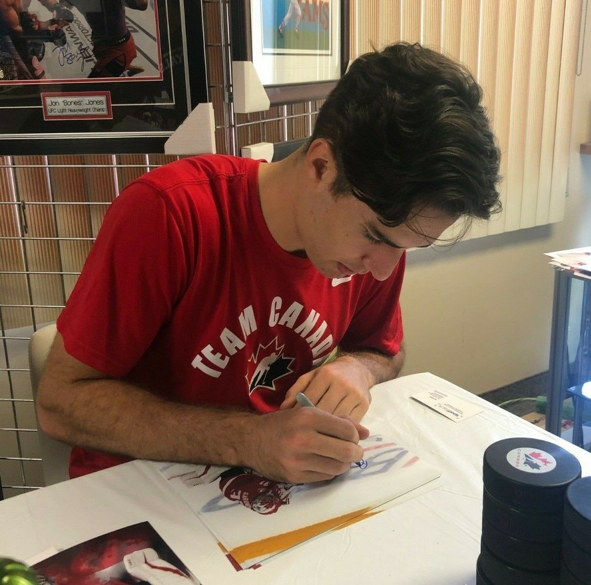 Signed Team Canada Dylan Garand World Juniors New York Rangers 8x10 Photo #1