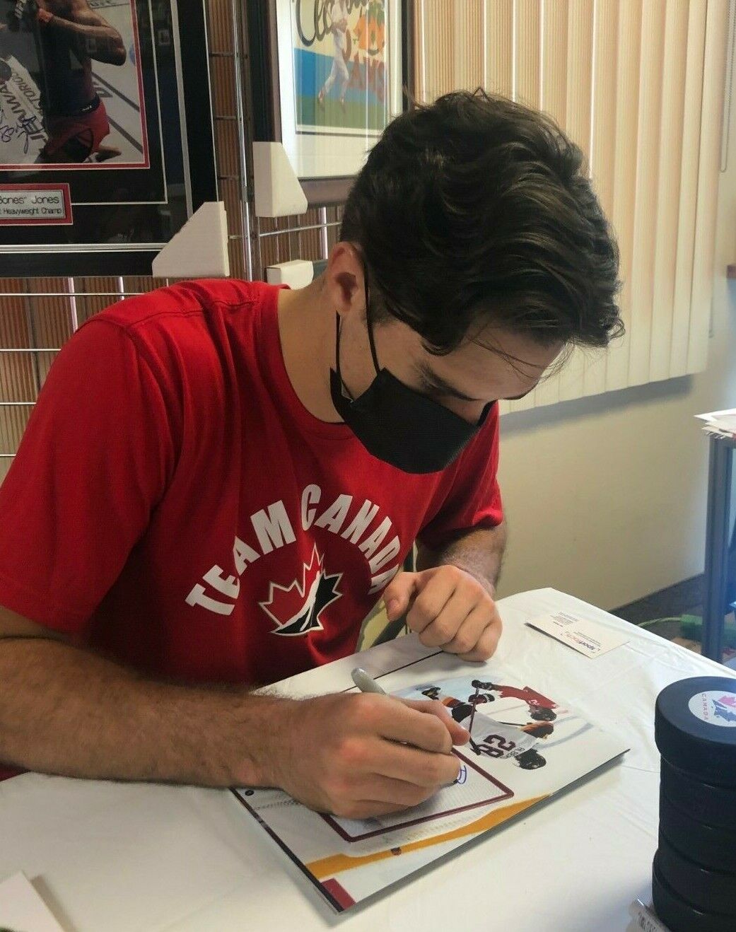 Signed Team Canada Dylan Garand World Juniors New York Rangers 8x10 Photo #1