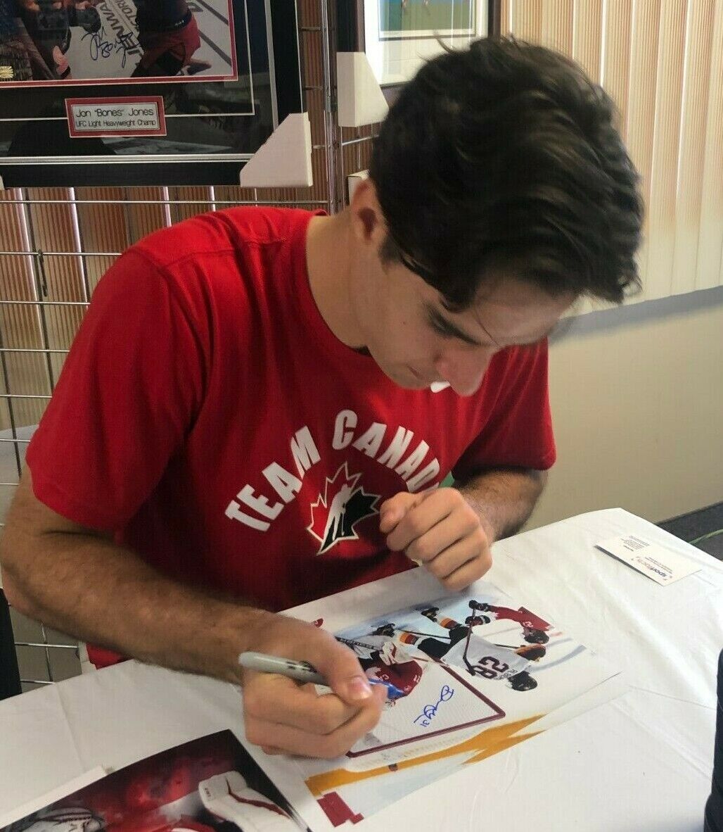 Signed Team Canada Dylan Garand World Juniors New York Rangers 8x10 Photo #1