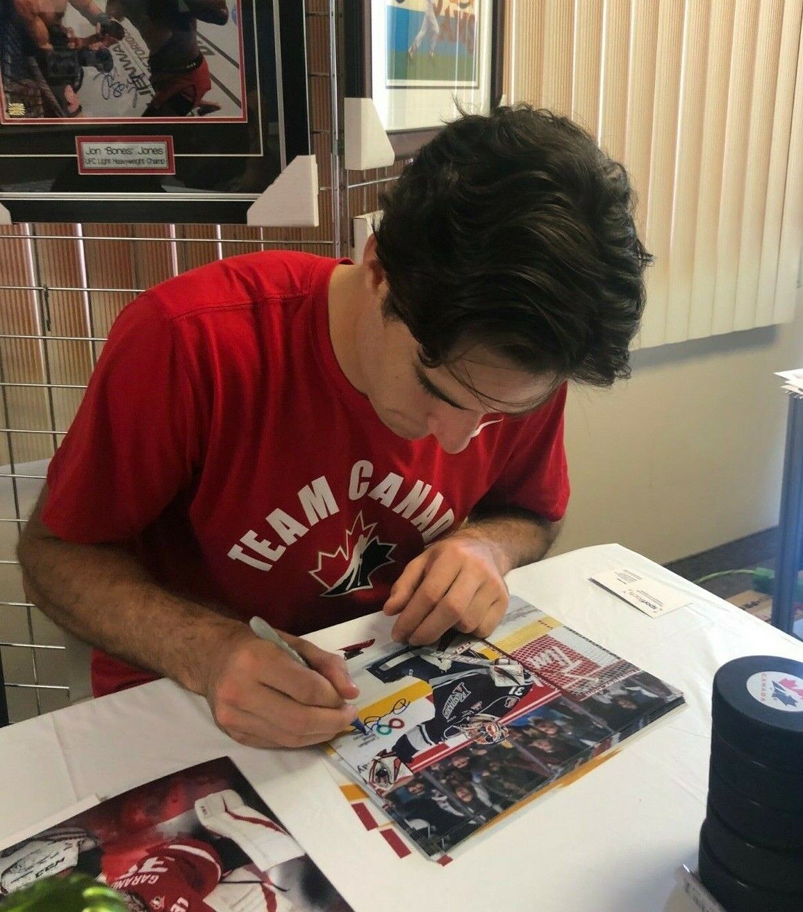 Signed Team Canada Dylan Garand World Juniors New York Rangers 8x10 Photo #1