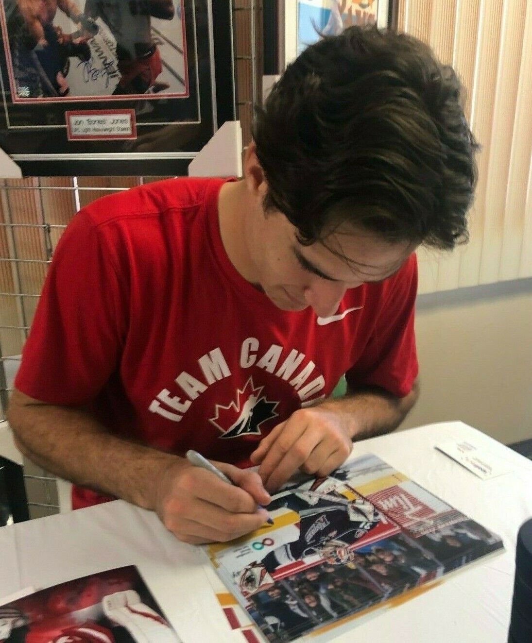 Signed Team Canada Dylan Garand World Juniors New York Rangers 8x10 Photo #1