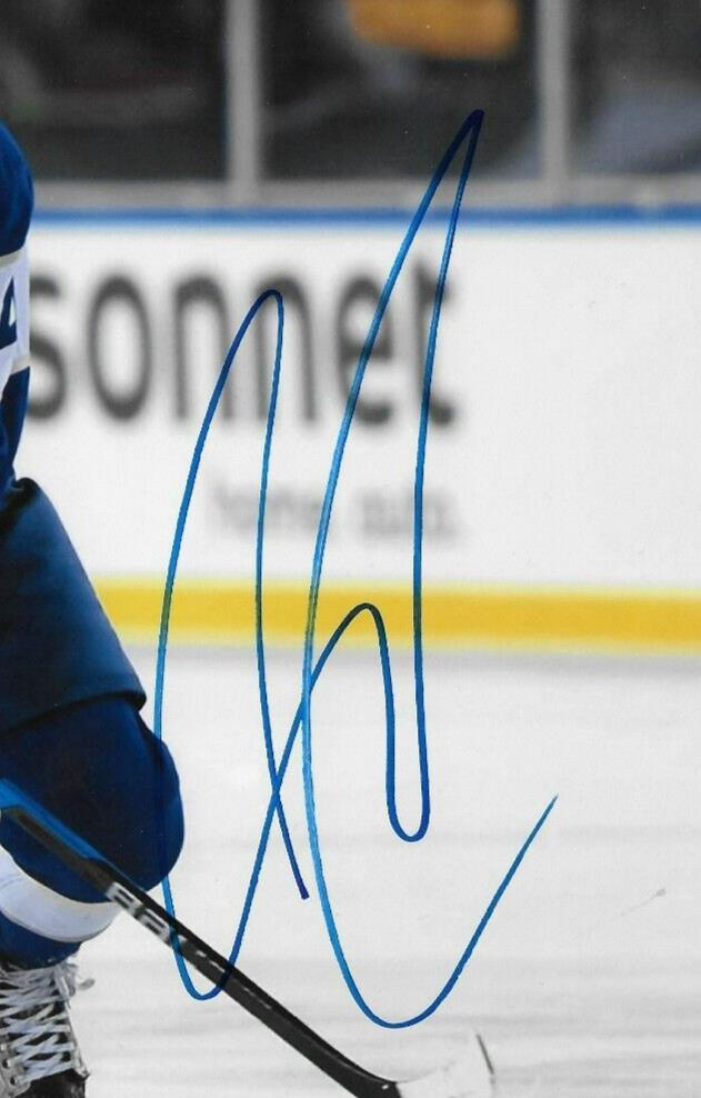 Signed Austin Mathews Toronto Maple Leafs 8x10 Photo #1 with JSA Authentication