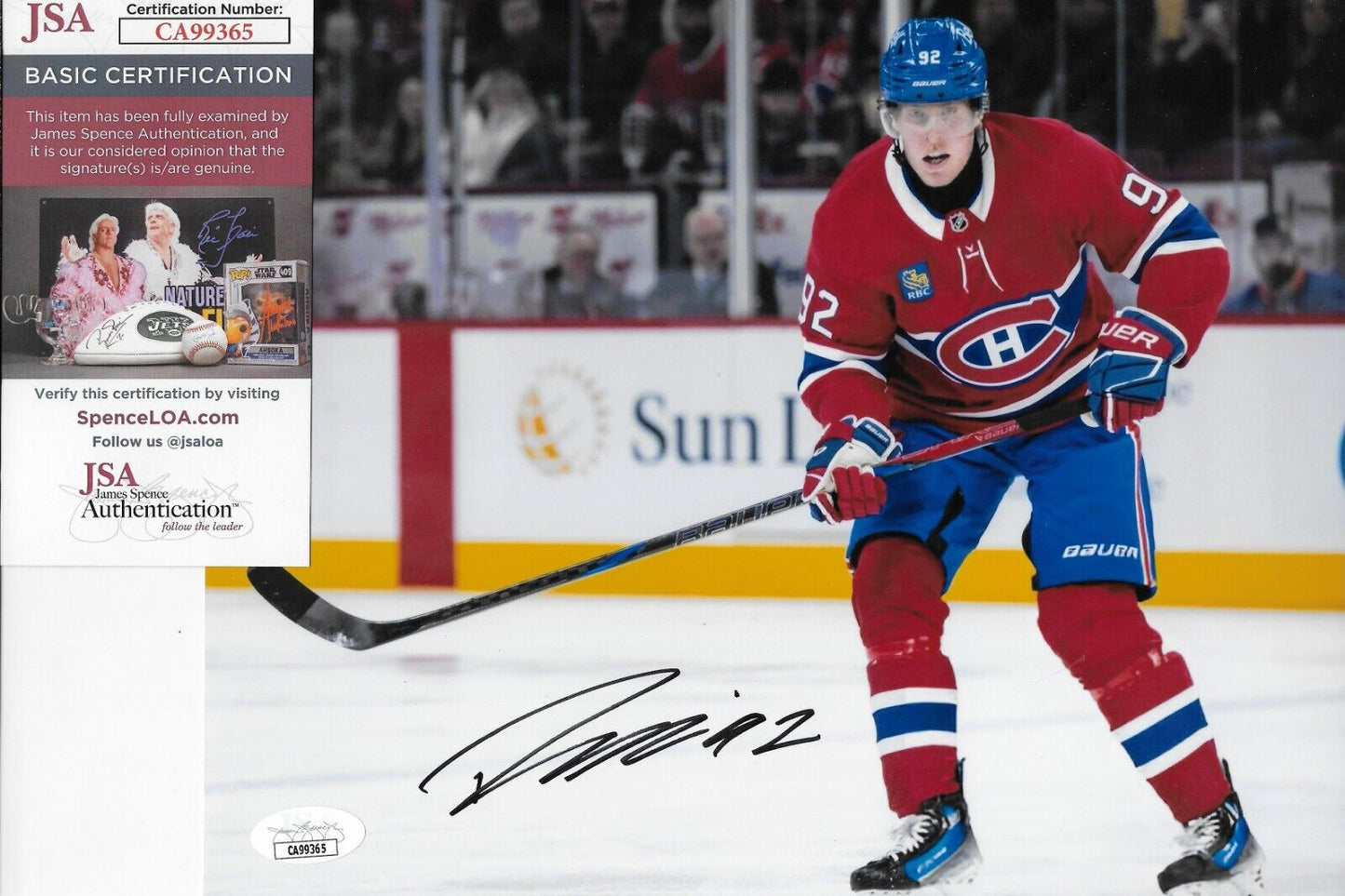 Signed Patrik Laine Montreal Canadiens 8x10 Photo 1 Original JSA Authentication