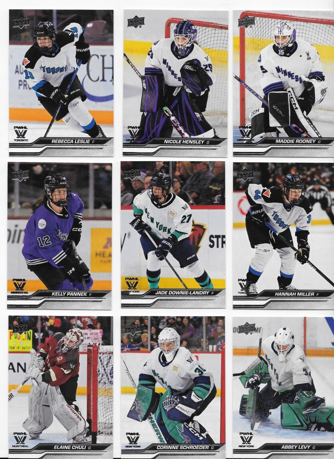 2024-25 Upper Deck PWHL Women's Hockey Complete base set of 50 base cards (1-50)