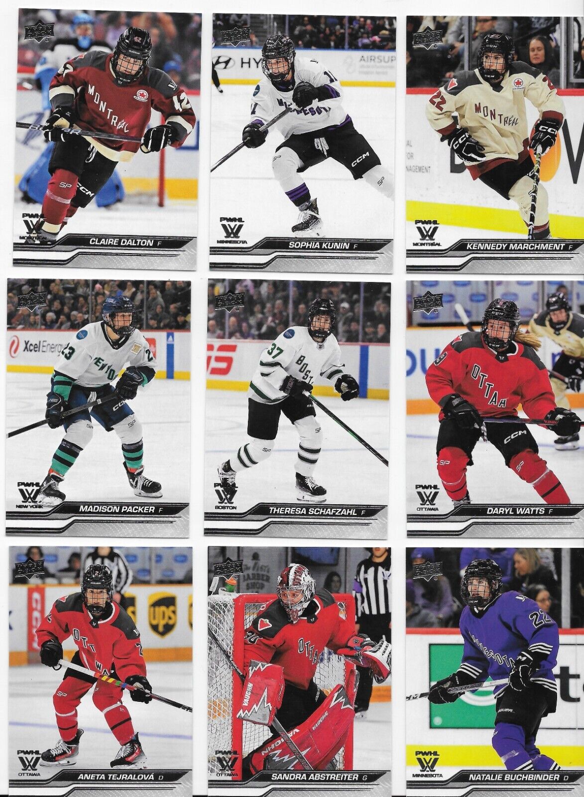 2024-25 Upper Deck PWHL Women's Hockey Complete base set of 50 base cards (1-50)