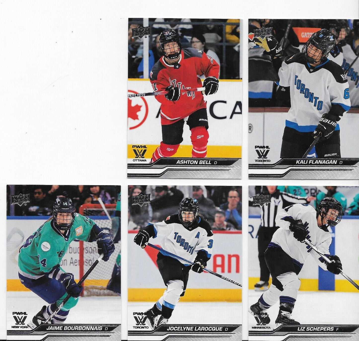 2024-25 Upper Deck PWHL Women's Hockey Complete base set of 50 base cards (1-50)