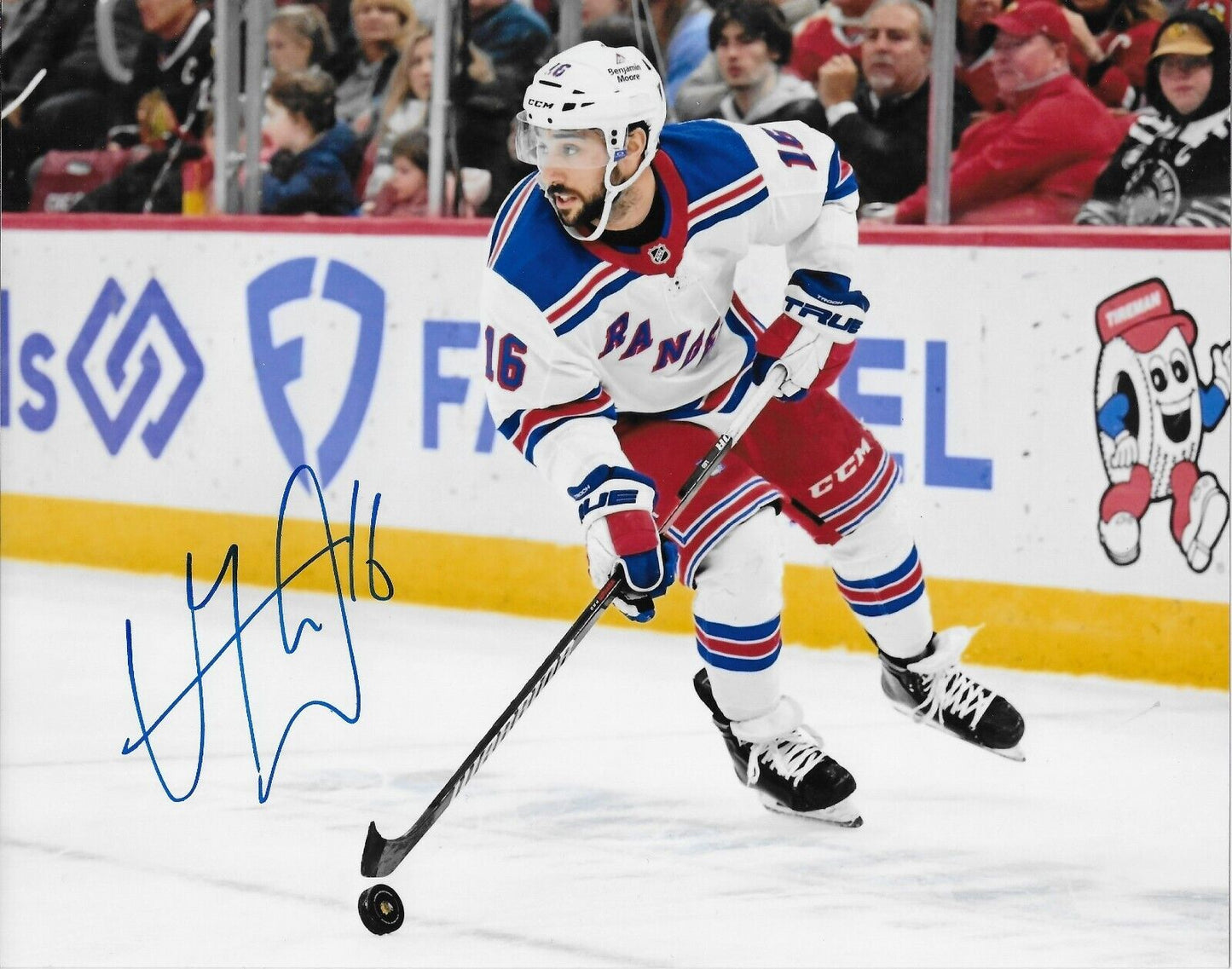 Signed Vincent Trocheck New York Rangers Autographed 8x10 Photo #1 Original