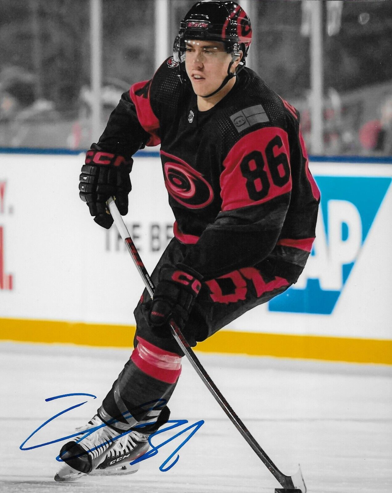 Signed Teuvo Teravainen Carolina Hurricanes Autographed 8x10 Photo #2 Original