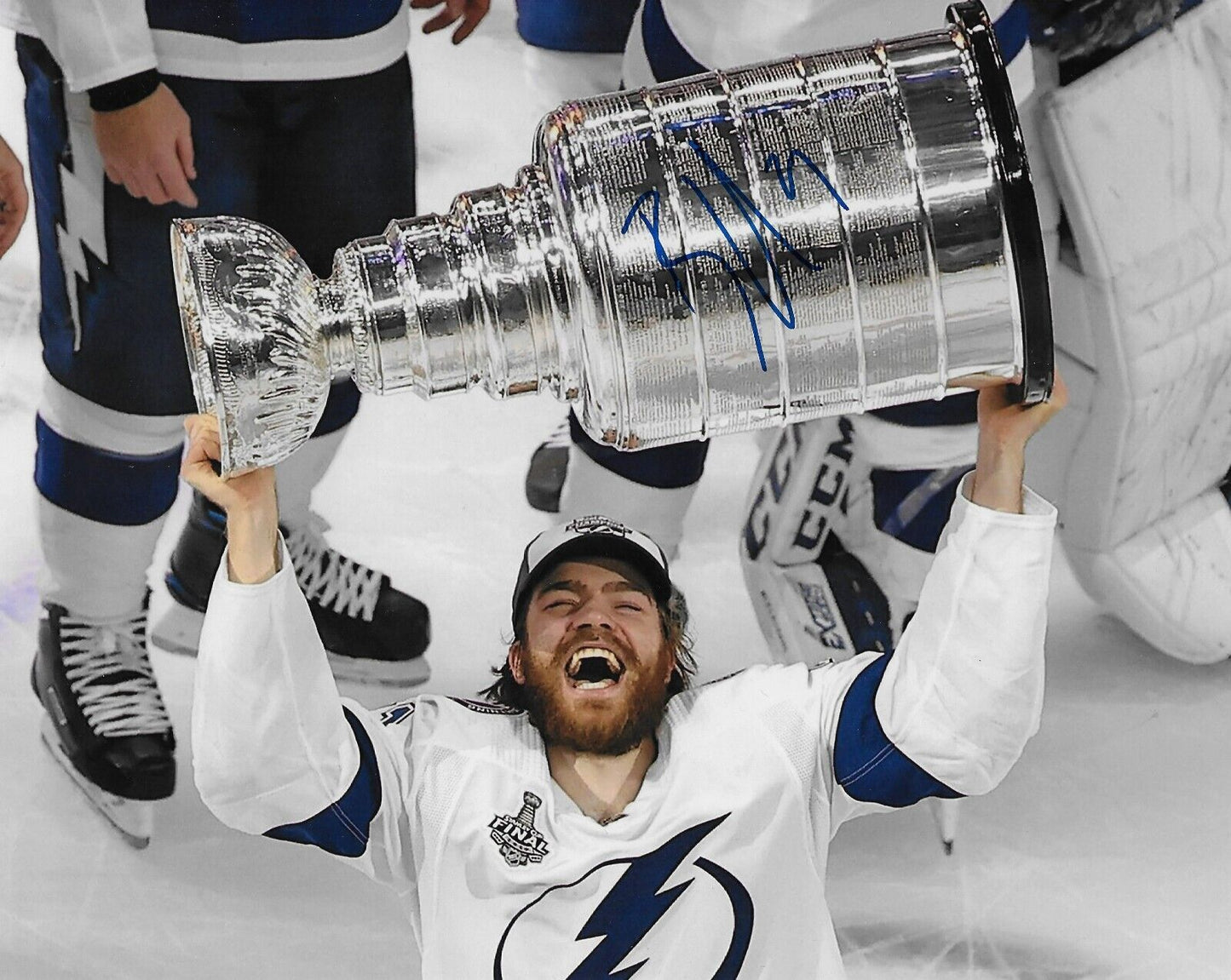 Signed Brayden Point Tampa Bay Lightning Stanley Cup 8x10 Photo #1 Original