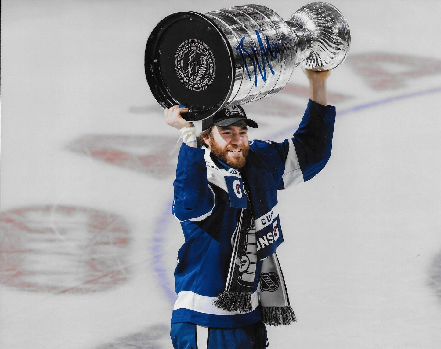 Signed Brayden Point Tampa Bay Lightning Stanley Cup 8x10 Photo #3 Original
