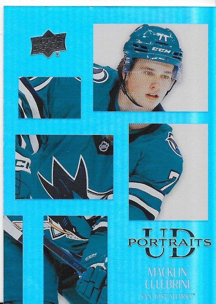 2024-25 Upper Deck Series 2 Hockey Macklin Celebrini UD Portraits Sharks P37
