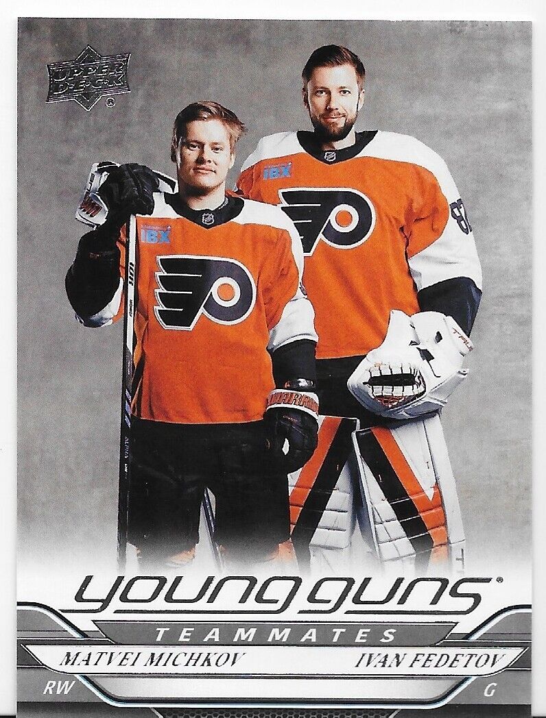 2024-25 Upper Deck Series 2 Hockey Michkov Fedetov Young Guns Teammates Flyers