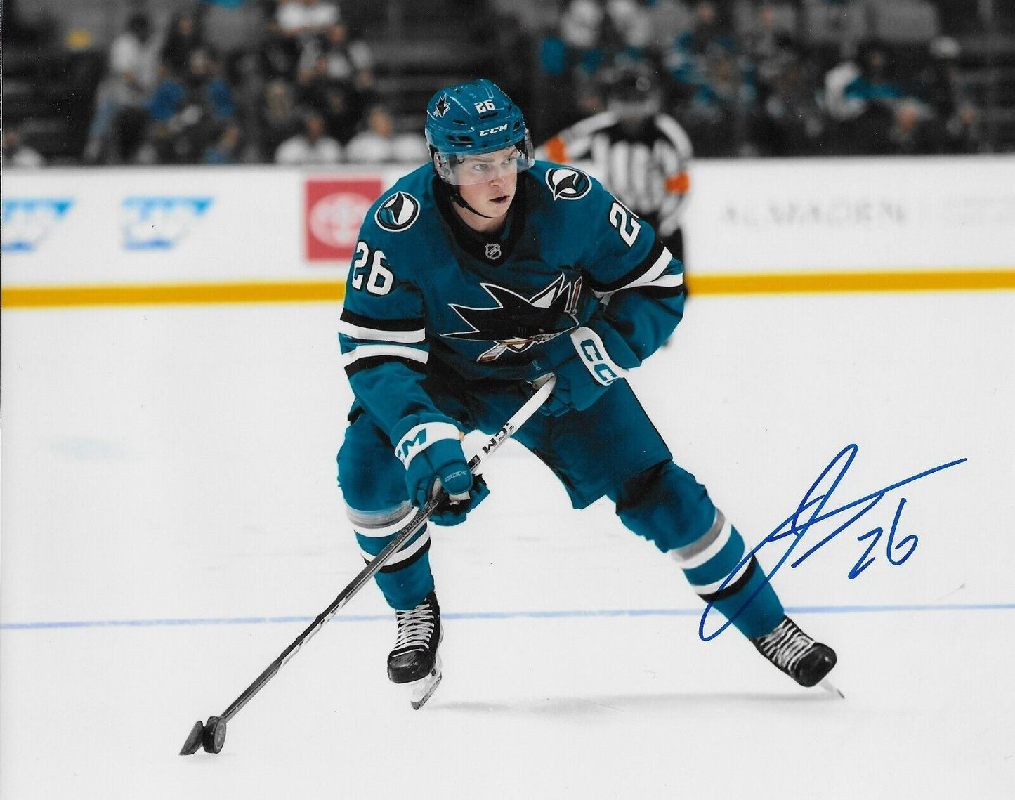Signed Jack Thompson San Jose Sharks Autographed 8x10 Photo #1 Original