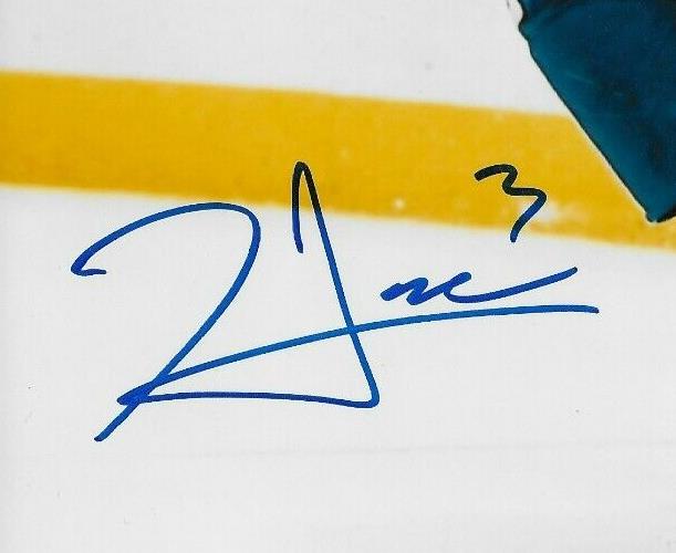 Signed Henry Thrun San Jose Sharks Autographed 8x10 Photo #2 Original