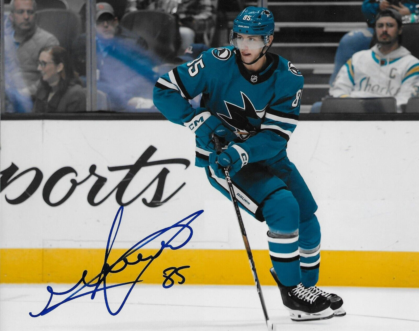 Signed Shakir Mukhamadullin San Jose Sharks Autographed 8x10 Photo #2 Original