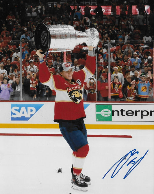 Signed Anton Lundell Florida Panthers Stanley Cup 8x10 Photo #7 Original