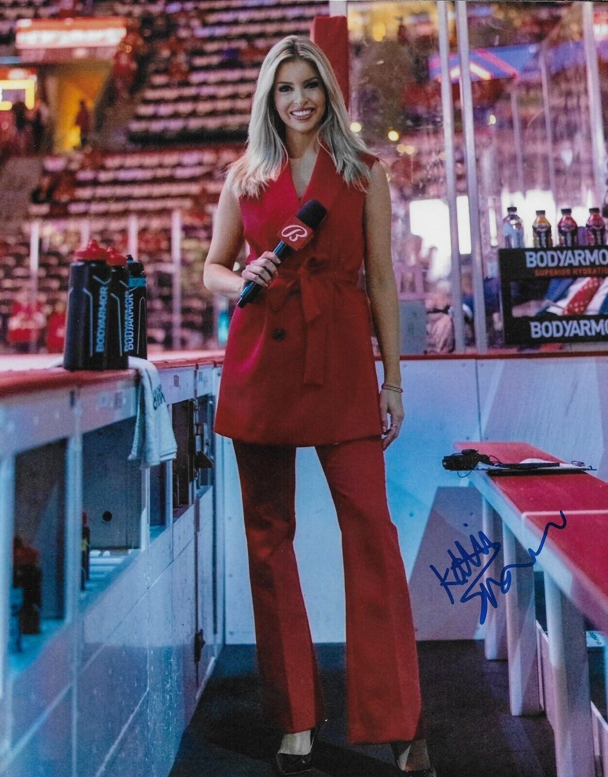 Signed Katie Engleson Florida Panthers Announcer 8x10 Photo #2 Original