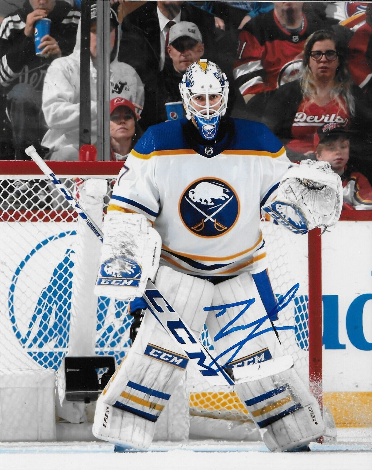 Signed Devon Levi Buffalo Sabres Goalie Autographed 8x10 Photo #2 Original