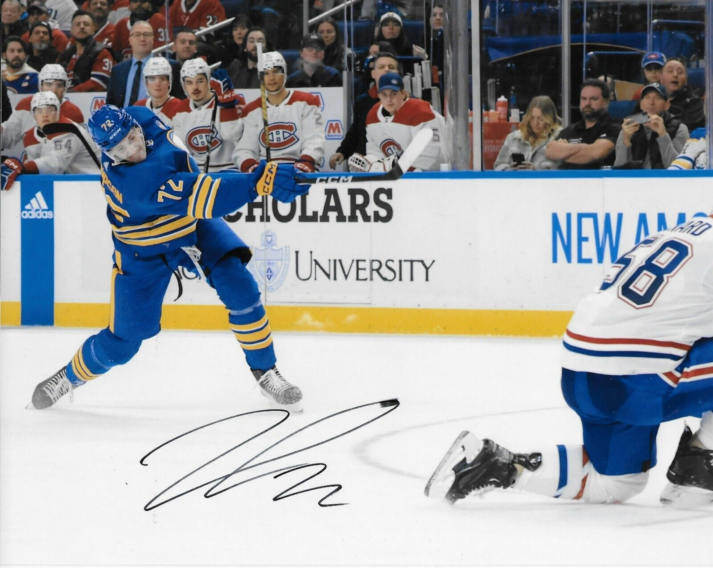 Signed Tage Thompson Buffalo Sabres Autographed 8x10 Photo #2 Original