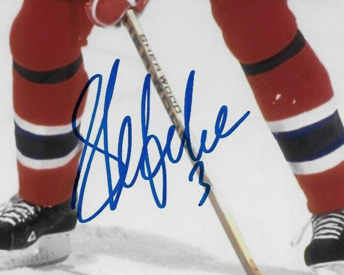 Signed Sylvain Lefebvre Montreal Canadiens Autographed 8x10 Photo #2 Original