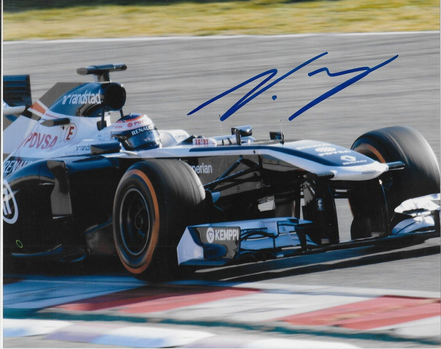 Signed Valtteri Bottas Renault Driver Formula 1 8x10 Photo #10 Original