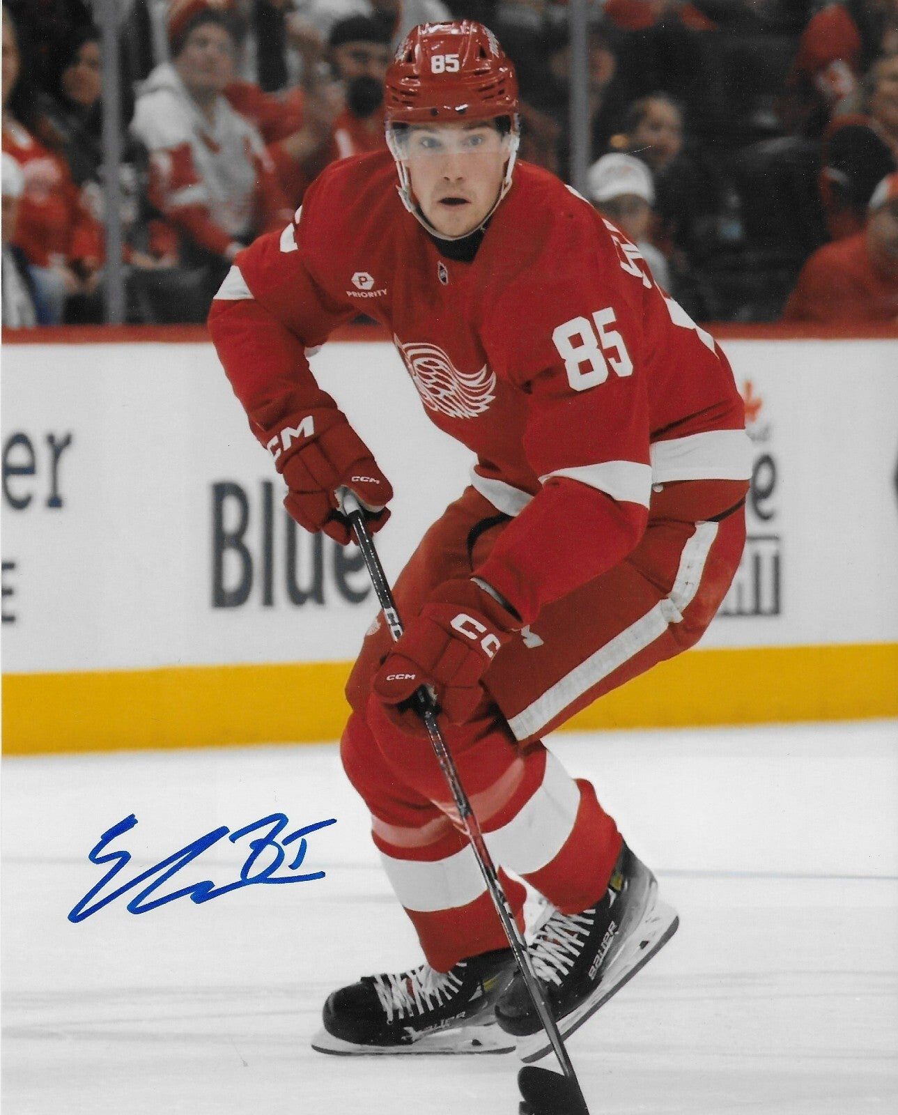 Signed Elmer Soderblom Detroit Red Wings 8x10 Photo #1 Original