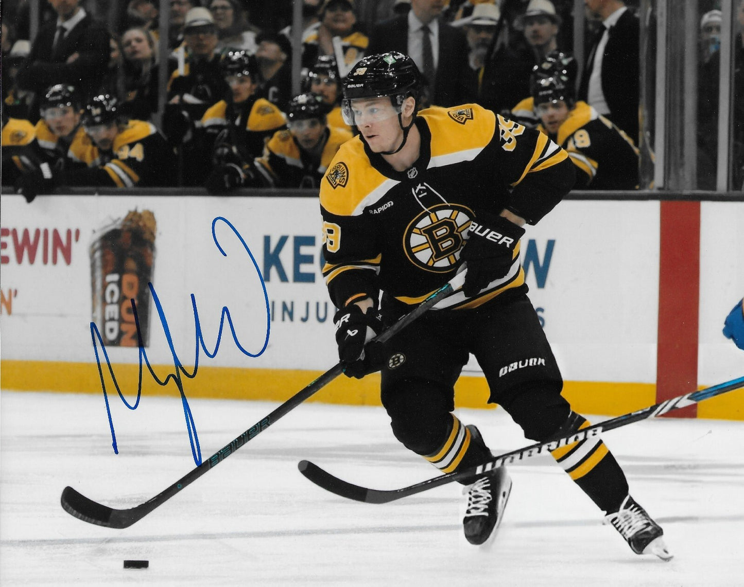 Signed Morgan Geekie Boston Bruins Autographed 8x10 Photo #1 Original