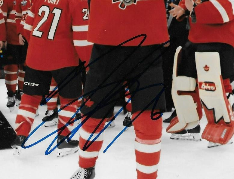 Signed Travis Sanheim Team Canada Philadelphia Flyers 4 Nations 8x10 Ph Original