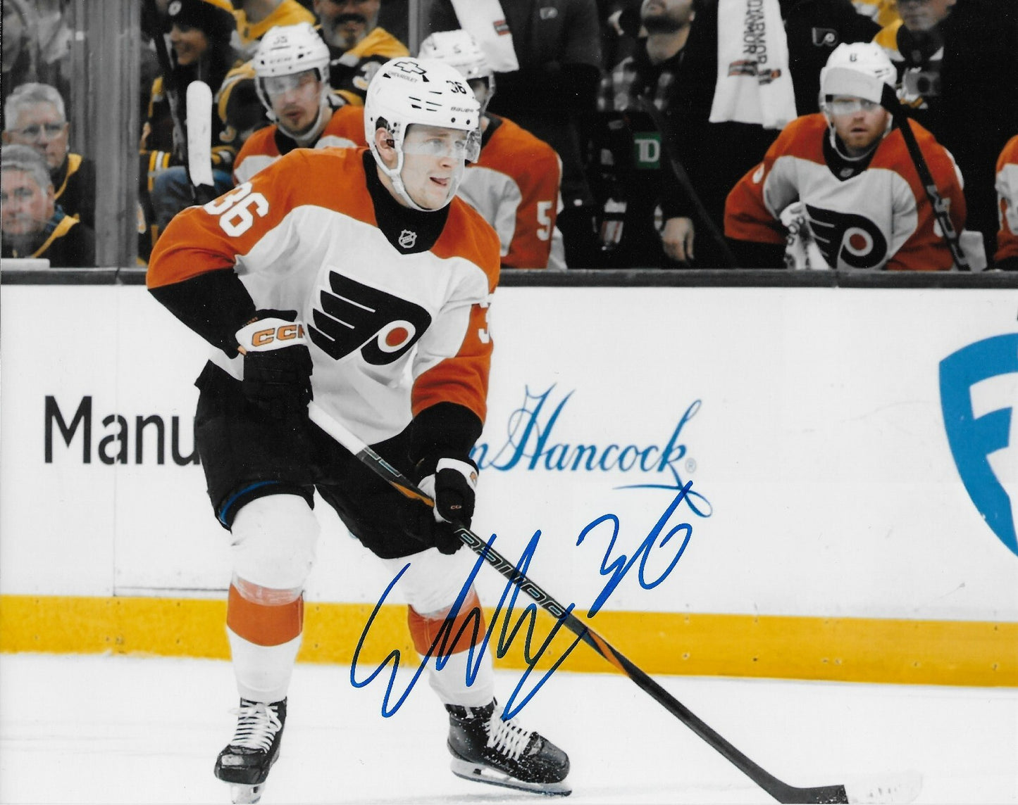 Signed Emil Andrae Philadelphia Flyers Autographed 8x10 Photo #3 Original