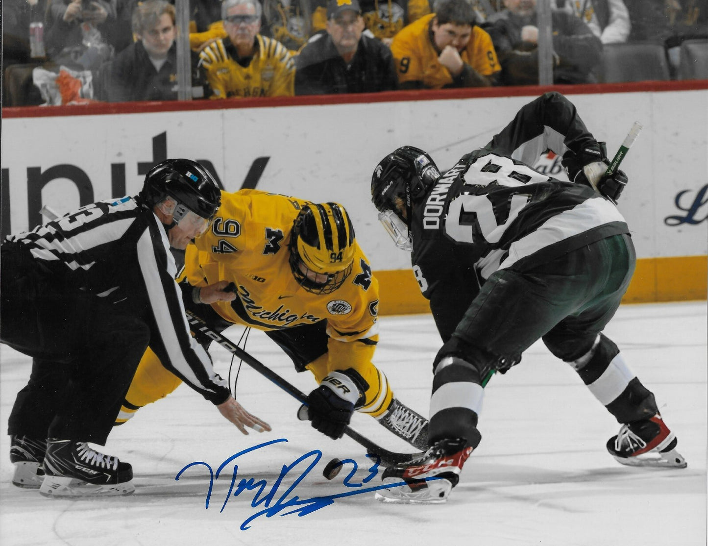 Signed Karsen Dorwart Philadelphia Flyers Michigan State 8x10 Photo #1 Original
