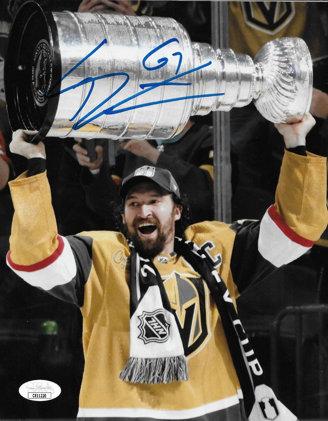 Signed Mark Stone Vegas Golden Knights Stanley Cup 8x10 Photo JSA Authentication