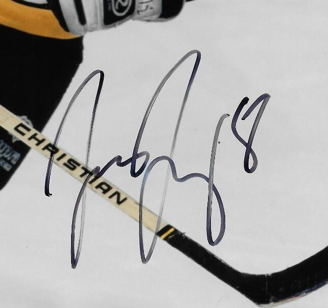 Signed Jaromir Jagr Pittsburgh Penguins 8x10 Photo #1 with JSA Authentication