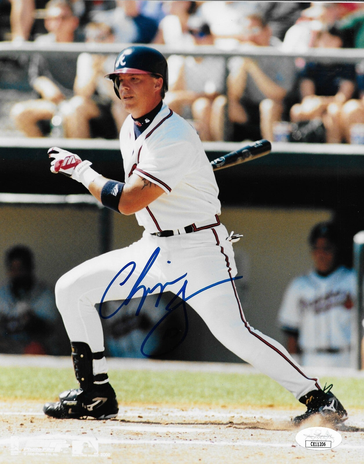 Signed Chipper Jones Atlanta Braves Autographed 8x10 Photo #1 JSA Authentication